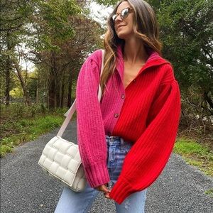 Something Navy Asymmetrical Sweater